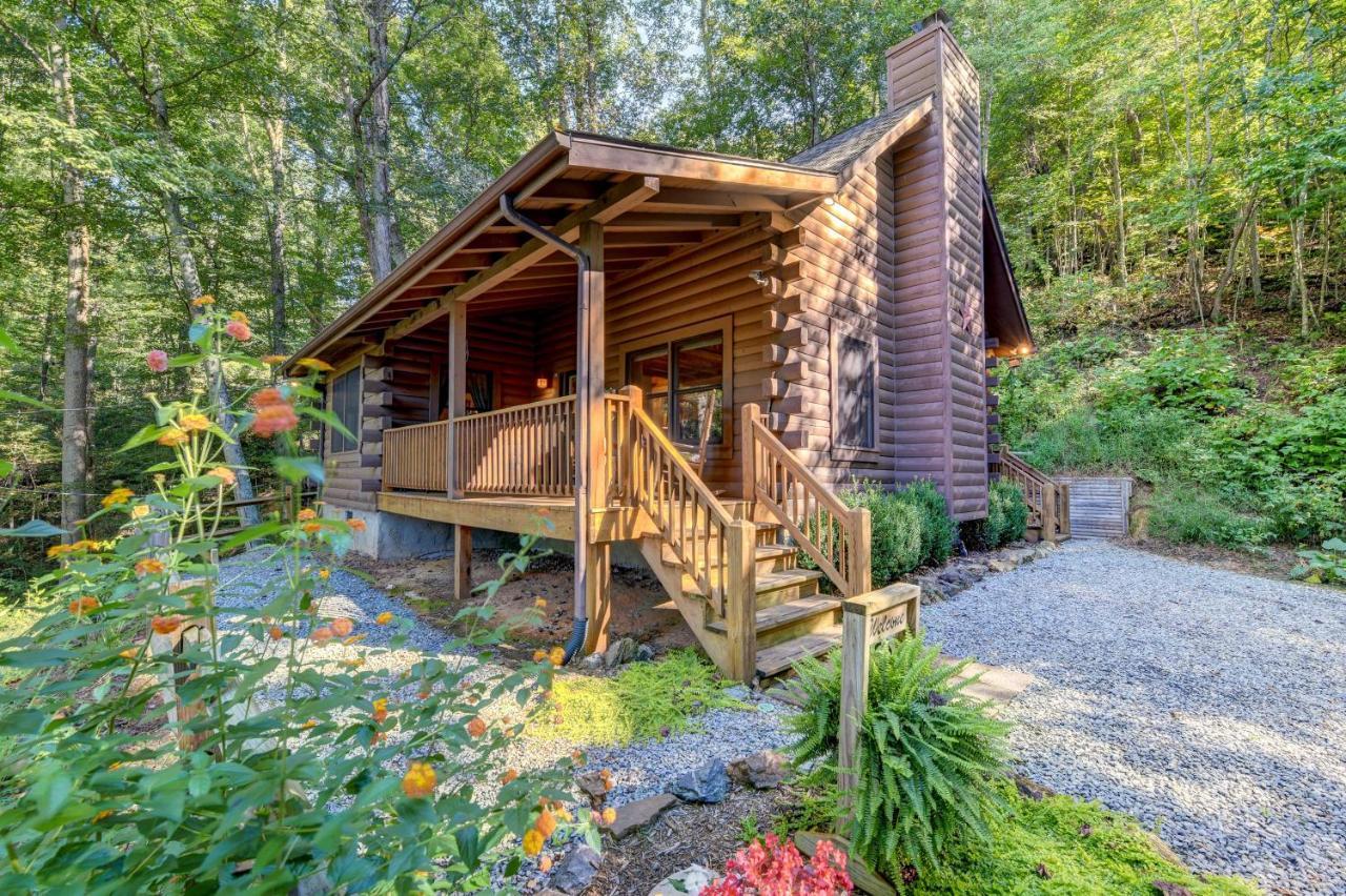 Waynesville Cabin With Covered Deck And Fire Pit! Lake Junaluska Екстериор снимка